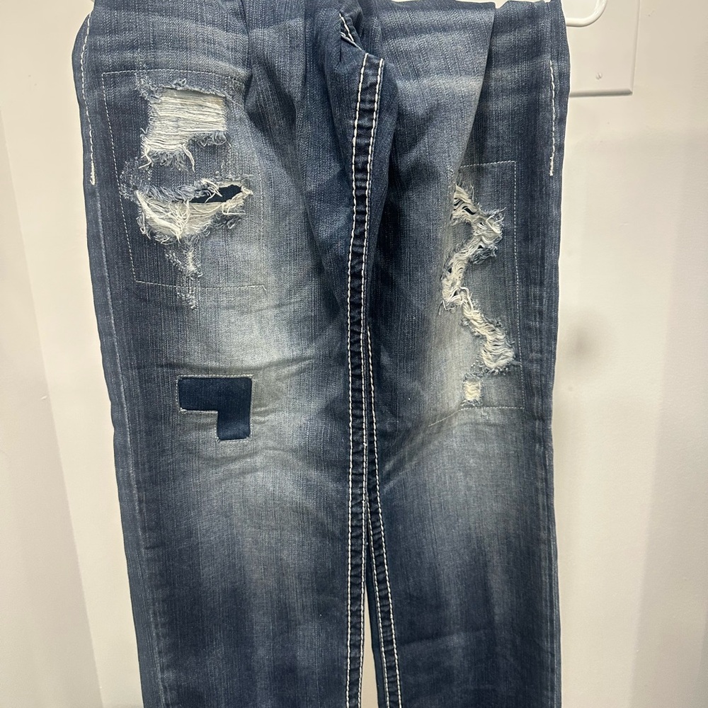 True Religion Men's Relaxed Distressed Denim Jeans